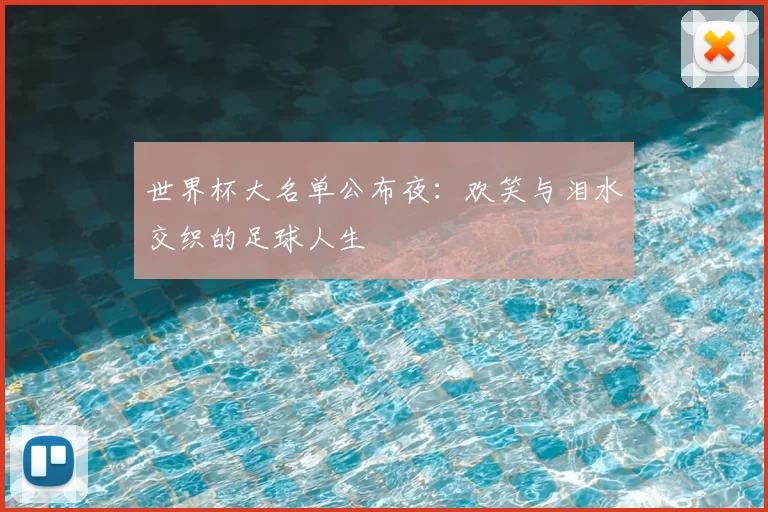世界杯大名单公布夜：欢笑与泪水交织的足球人生
